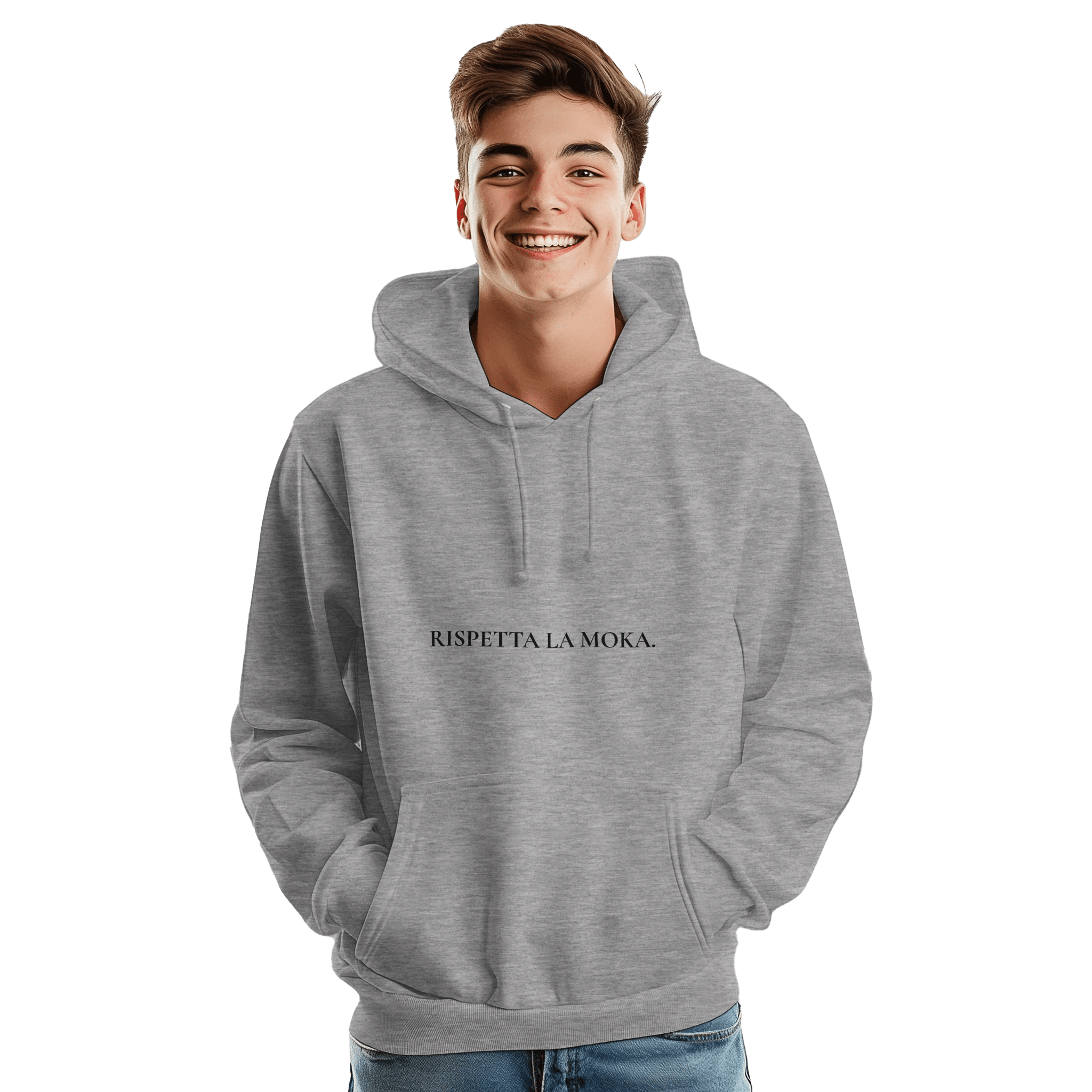 RISPETTA LA MOKA. – Felpa Premimu Unisex minimal coffee community - MOKAS