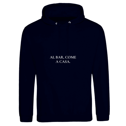 AL BAR, COME A CASA. – Felpa Premium Unisex ispirata alla cultura del bar italiano - MOKAS