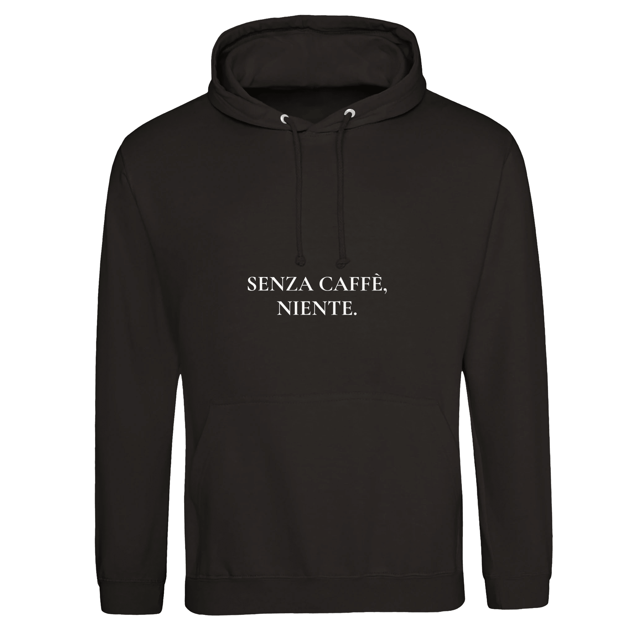SENZA CAFFÈ, NIENTE. – Felpa Premium Unisex minimal coffee culture - MOKAS