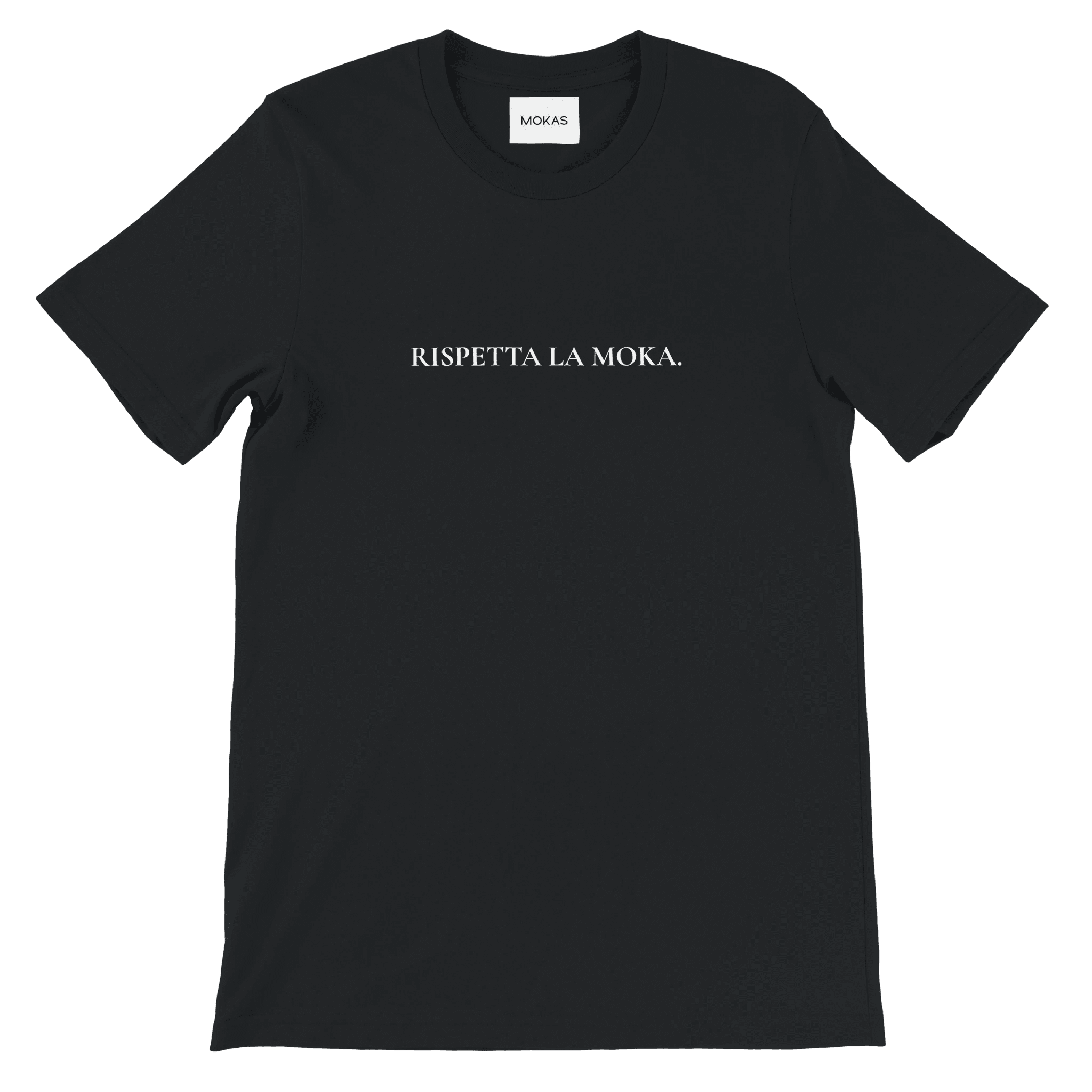 RISPETTA LA MOKA. –Premium Unisex Crewneck T-shirt minimal coffee community - MOKAS