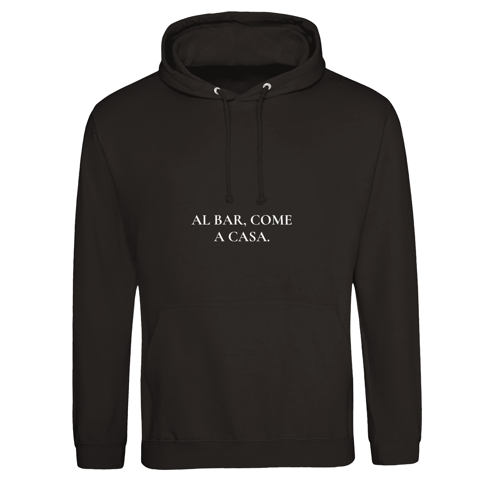 AL BAR, COME A CASA. – Felpa Premium Unisex ispirata alla cultura del bar italiano - MOKAS