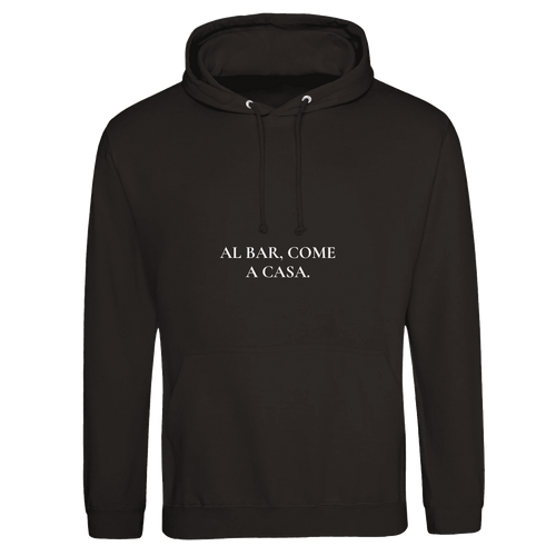 AL BAR, COME A CASA. – Felpa Premium Unisex ispirata alla cultura del bar italiano - MOKAS